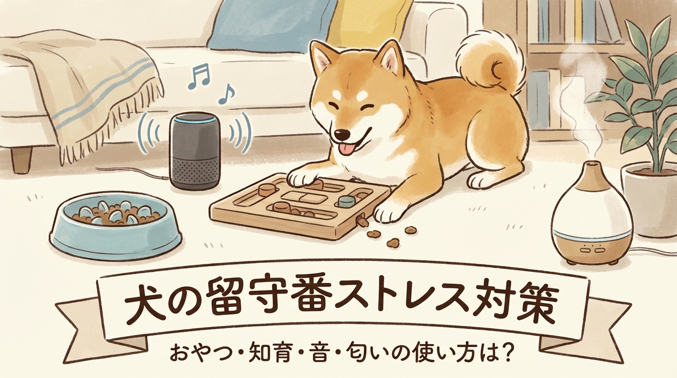 犬の留守番ストレス対策—おやつ・知育・音・匂いの使い方は?