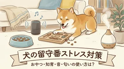 犬の留守番ストレス対策—おやつ・知育・音・匂いの使い方は？