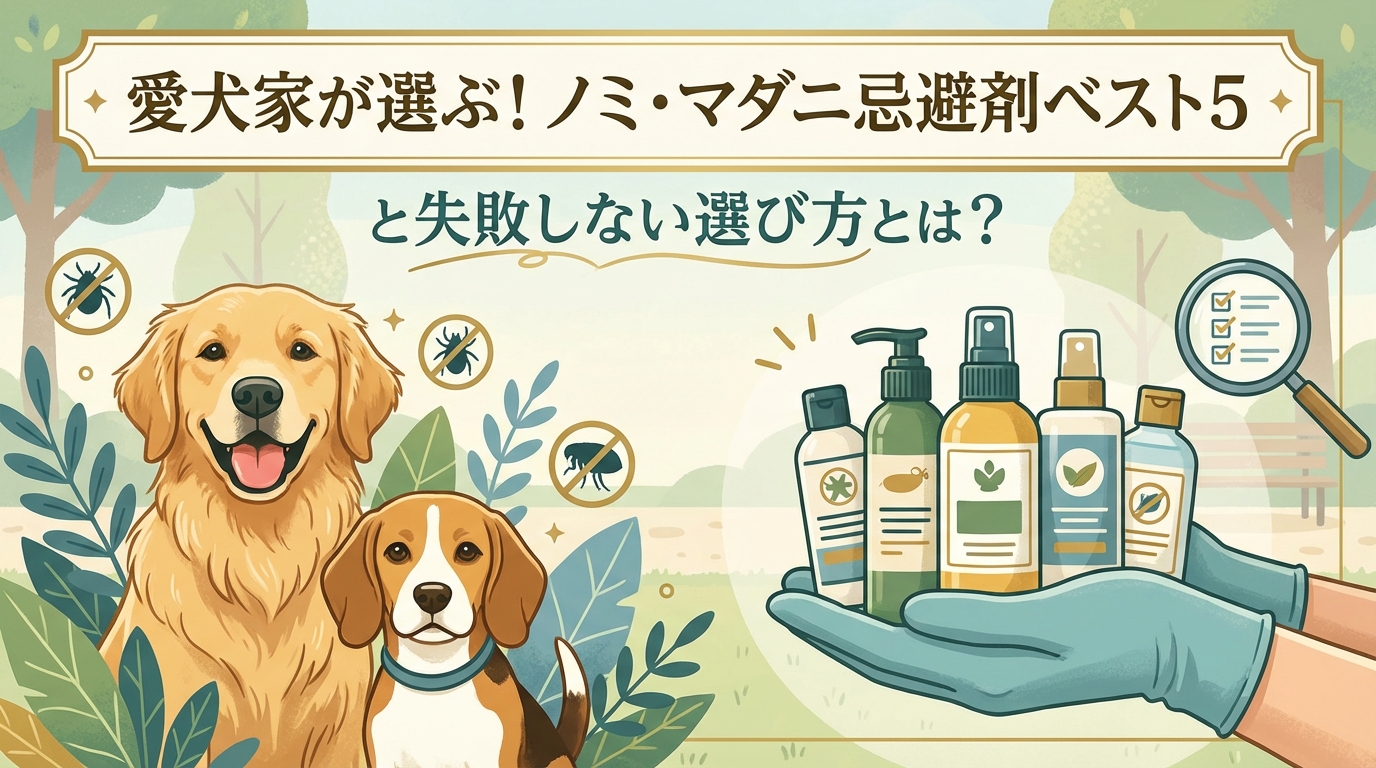 愛犬家が選ぶ!ノミ・マダニ忌避剤ベスト5と失敗しない選び方とは?