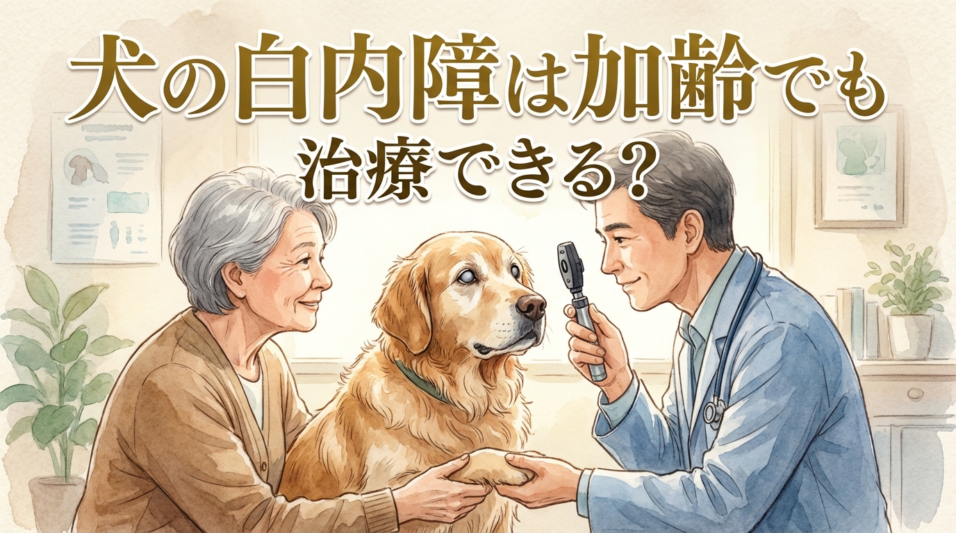 犬の白内障は加齢でも治療できる?