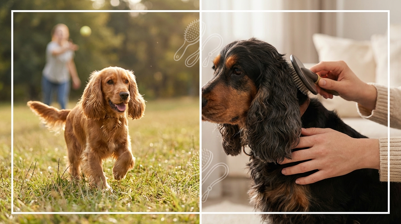 運動と被毛管理が鍵となる犬種です