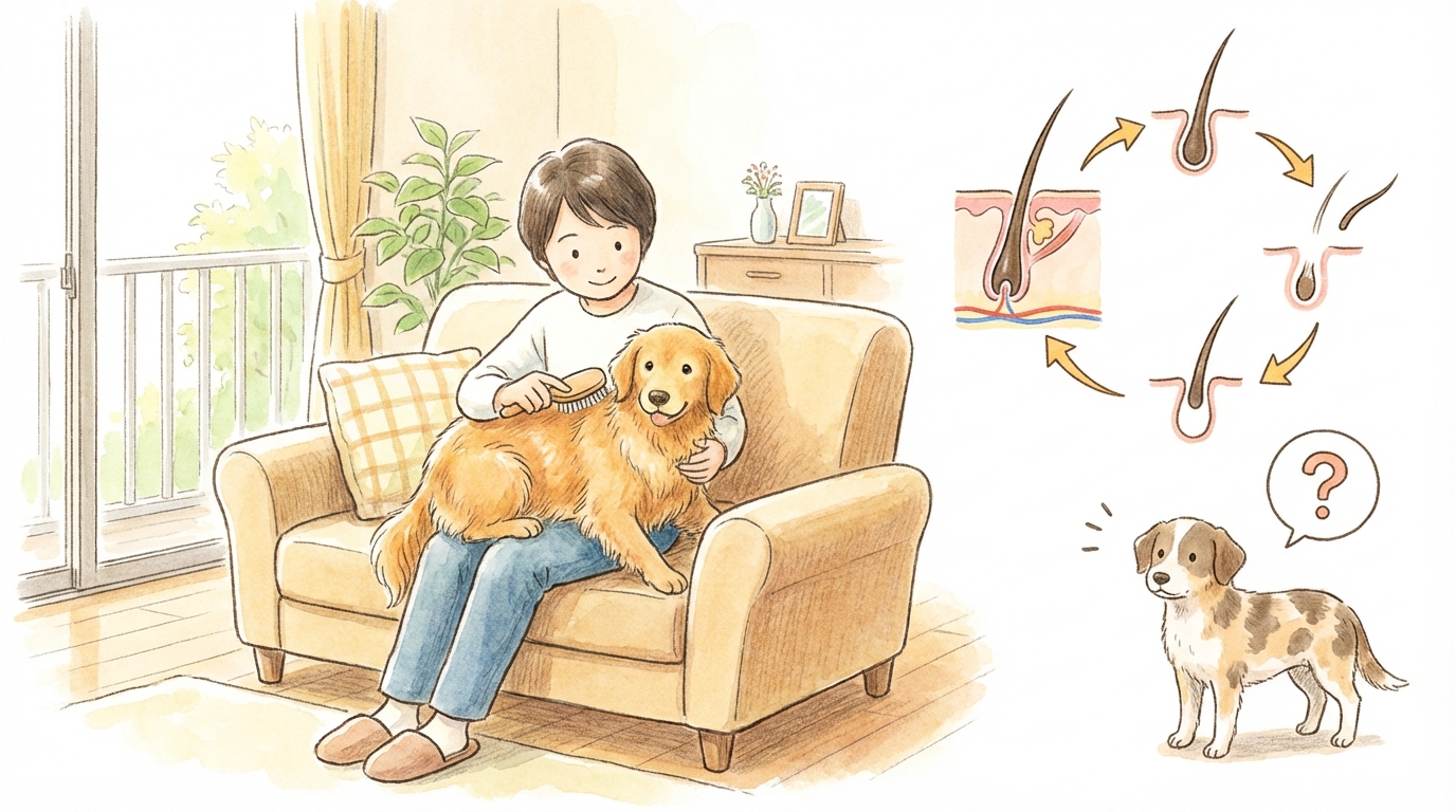 なぜ犬の毛は抜けるのか？生理現象と病気のサイン